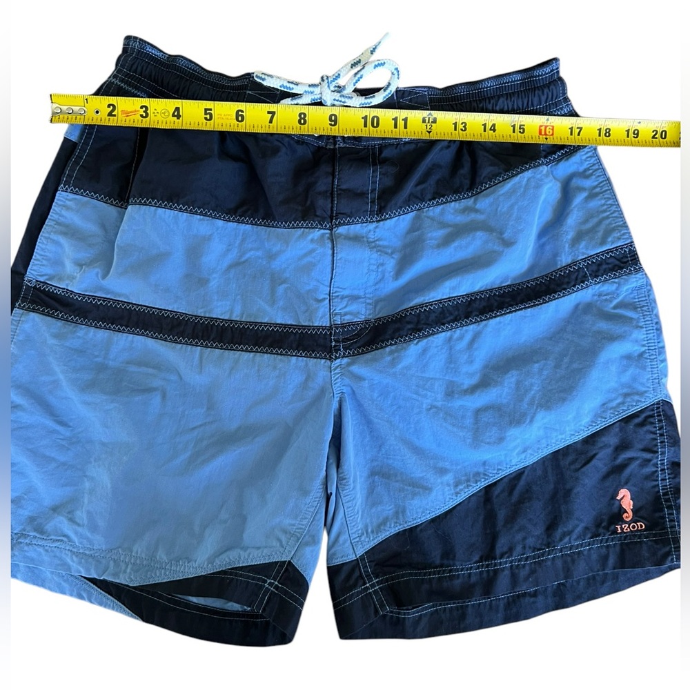 IZOD men’s swim shorts Navy & Blue‎ size medium - Picture 4 of 7
